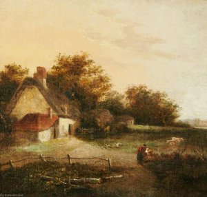 Landscape With A Cottage And Trees — John Crome