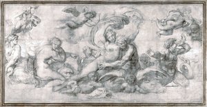 A Woman Borne Off By A Sea God — Agostino Carracci