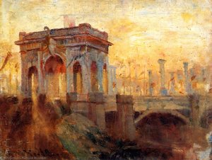 Triumphal Arch At Prince/'s Bridge, Melbourne — Frederick Mccubbin