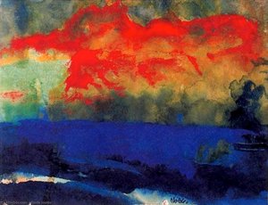 Blue Sea And Red Clouds — Emile Nolde