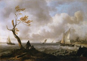 Fishing Boats And Coasting Vessel In Rough Weather — Ludolf Backhuysen I