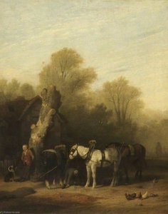 Horses Baiting — William Mulready The Younger