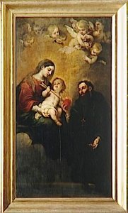 San Agustín Con La Virgen Y El Niño — Bartolomé Esteban Murillo
