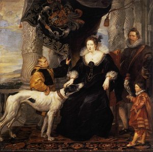 Portrait De Dame Arundel Avec Sa Traîne — Pierre Paul Rubens