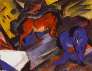 Chevaux Rouge Et Bleu — Franz Marc