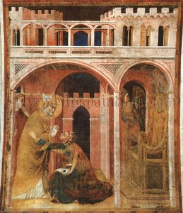Miracle Of Fire, Approx. 1321, Fresco, Lower Church — Simone Martini