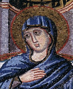 Annunciation (detail) — Pietro Cavallini