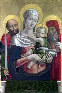 The Virgin And Child With Saints Paul And Jerome — Bartolomeo Vivarini