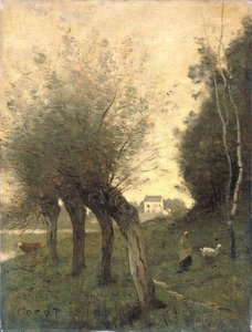 Paesaggio Con Salici Capitozzati, Camille Corot, 1840 - 1875 — Jean-baptiste-camille Corot