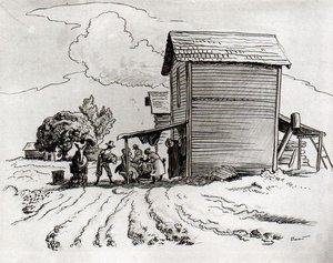 Sorting Tobacco At Firing House — Thomas Hart Benton