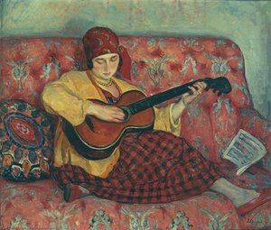 Young Girl With Guitar — Henri Lebasque