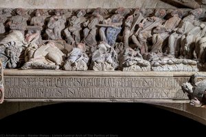 Lintels Central Arch Of The Portico Of Glory — Master Mateo