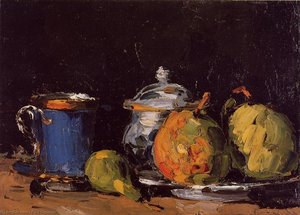 Le Saladier, Les Poires Et La Coupe Bleue — Paul Cézanne