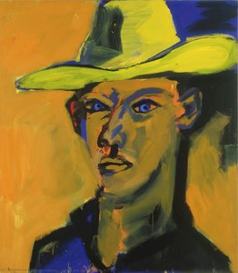 Selbst Mit Gelbem Hut — Rainer Fetting