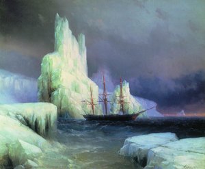 Icebergs En El Atlántico — Iván Aivazovski