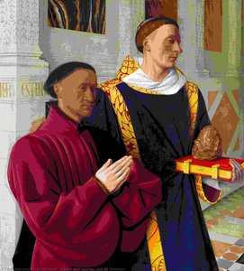 Estienne Chevalier With St Stephen — Jean Fouquet