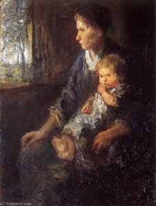On Mothers Lap — Jozef Israëls