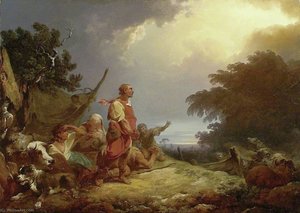 The Angel Appearing To The Shepherds — Philip James De Loutherbourg