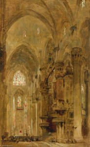 Sketch Of The Interior Of The Duomo, Milan — David Roberts
