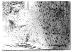 Marie-thérèse En Vestale, Veillant Le Minotaure Endormi — Pablo Picasso