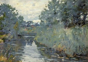 River Scene, Christchurch, Dorset — Frank Richards