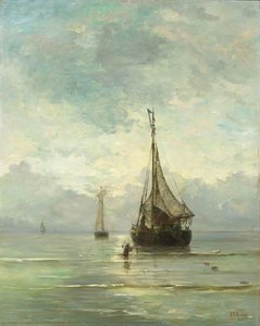 Kalme zee, Hendrik Willem Mesdag, 1860 - 1900