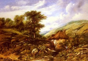 An Overshot Mill In A Wooded Valley — Frederick Waters (william) Watts