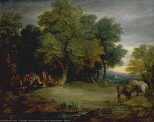 Accampamento Gitano, Tramonto — Thomas Gainsborough