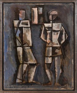 Two Figures - (1930) — Joaquín Torres García