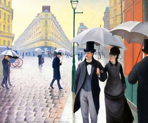 Paris Pe Stradă, Zi Ploioasă — Gustave Caillebotte