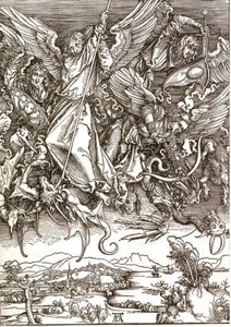 St. Michael And The Dragon, From A Latin Edition — Albrecht Dürer