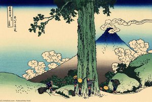 Col De Mishima Dans La Province De Kai — Katsushika Hokusai