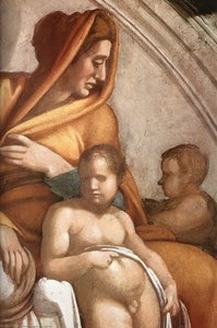 Uzija - Jotam - Ahaz (detalj) — Michelangelo