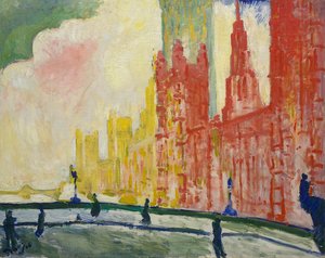 Les Maisons Du Parlement Et Westminster Bridge — André Derain