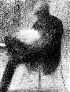 Man Reading On A Terrace — Georges Seurat