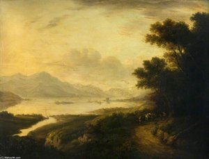 Landscape With A Distant Castle On A Loch — Alexander Nasmyth