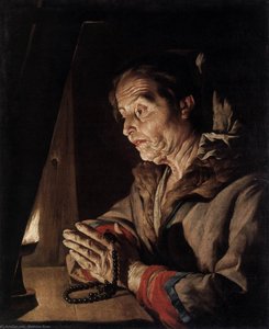 Old Woman Praying — Matthias Stom