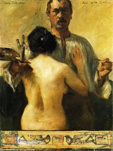 Autoritratto Con Modella — Lovis Corinth