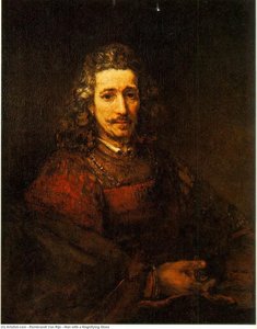 Man With A Magnifying Glass — Rembrandt Van Rijn