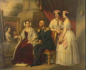 Portrait Of The Family Of Joseph, Duke Of Saxe-altenburg — Karl Joseph Stieler