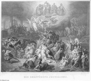 Die Zerstorung Jerusalems Gustav Eilers Nach Wilhelm Von Kaulbach — Wilhelm Von Kaulbach