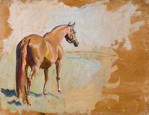 Study Of A Racehorse - — Sir Alfred James Munnings