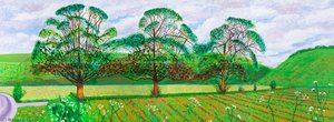 Three Trees Near Thixendale — David Hockney