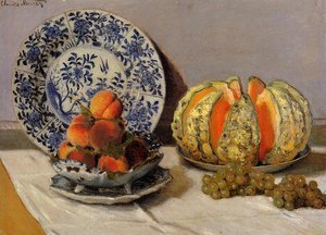 Claude Monet Still Life With Melon (1872)