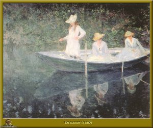 En Canot — Claude Monet