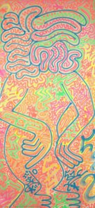 Untitled (day-glo Painting) — Keith Haring