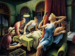 Poker Night — Thomas Hart Benton