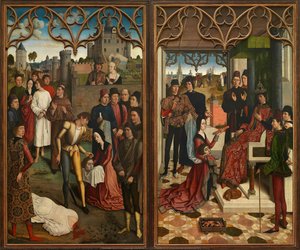 Justice Of Emperor Otto Iii Beheading Of The Innocent Count And Ordeal By Fire — Dierec Bouts