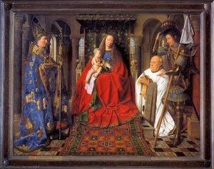 Die Verkündigung Marias Mit Canon Van Der Paele — Jan Van Eyck