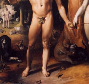 The Fall Of Man (detail) — コルネリス・ファン・ハールレム